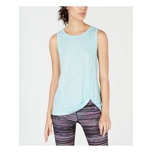 IDEOLOGY Womens Aqua Stretch Sleeveless Scoop Neck Active Wear Tank Top XL